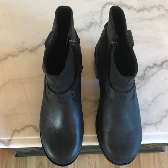 HARLEY DAVIDSON BLACK LEATHER ANKLE BOOTS - Picture 7 of 16